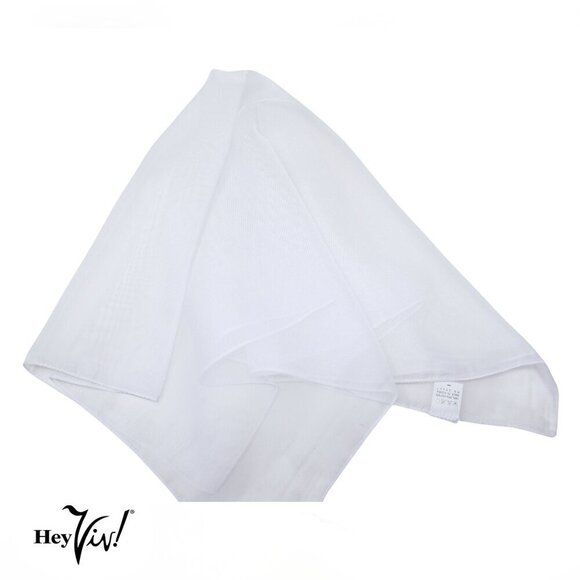 White Sheer Chiffon Scarf 50s Style for Head Neck Costume 21" Square - Hey Viv - Picture 6 of 7